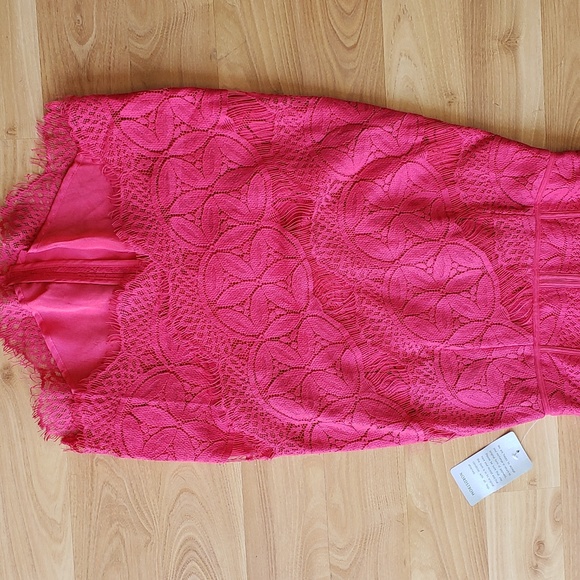 Pink Adelyn Rae lace high/low sheath dress - Picture 5 of 7